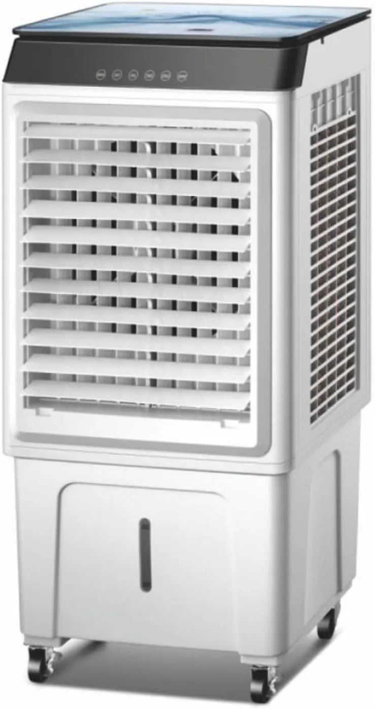 Dell Condizionatore, 45 L, portatile, timer, 3 velocità, oscillazione, ampio serbatoio, timer 8H, ventola a basso rumore per ufficio all'aperto