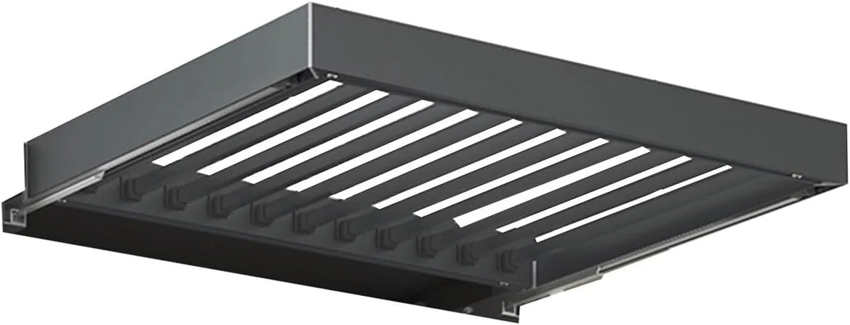 Prodotto silenziose, Grucce appendiabiti in alluminio, con binario nascosto, carico massimo 35 kg, 914-964 mm, ideali per lavatrici a carico dall'alto