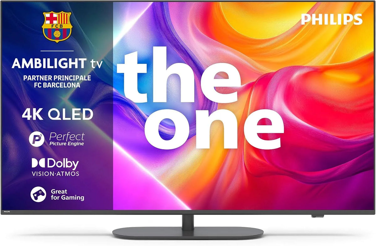 Philips 43PUS9010 Smart TV, televisore, 4K UHD, QLED, audio Dolby, pannello IPS, Display 43'' con processore P5 Perfect Picture Ultra HD, Titan OS