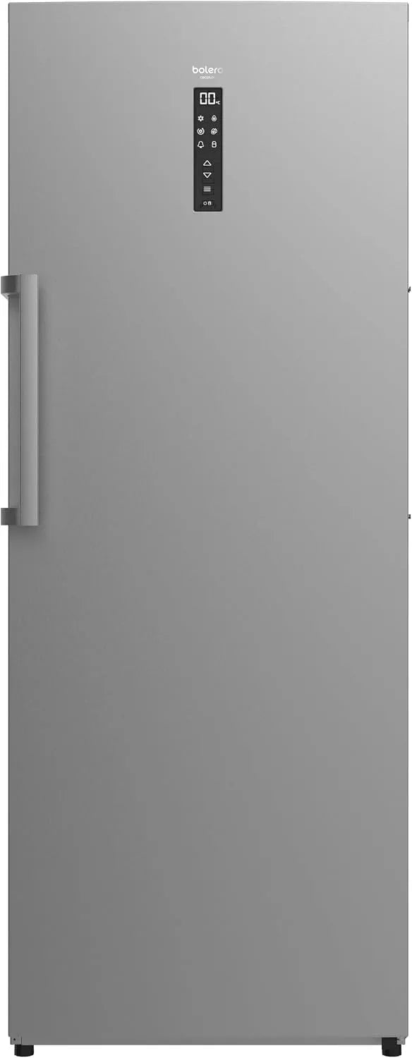 Cecotec Bolero CoolMarket UF Congelatore, 380 L, No Frost, vano congelatore, Inverter, acciaio inox, freezer verticale, Display di Controllo, Total No