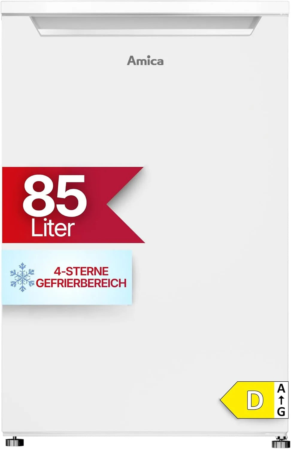 Amica Congelatore, 85 L, 84, 5 x 55 x 56 cm, 3210 W, vano congelatore, freezer verticale, bianco, congelatore a 4 stelle