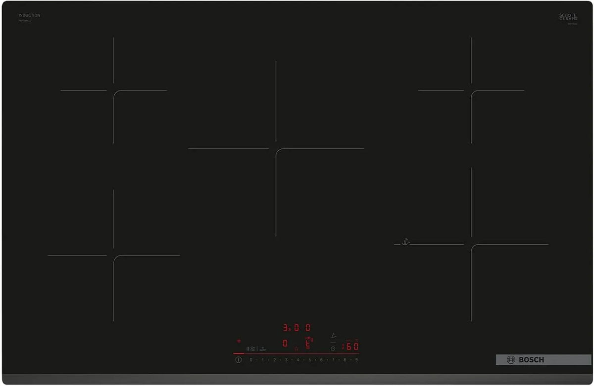 Piano cottura a induzione PIV83KHC1E, 5 fuochi, piastra a induzione, nero, vetroceramica, colore nero