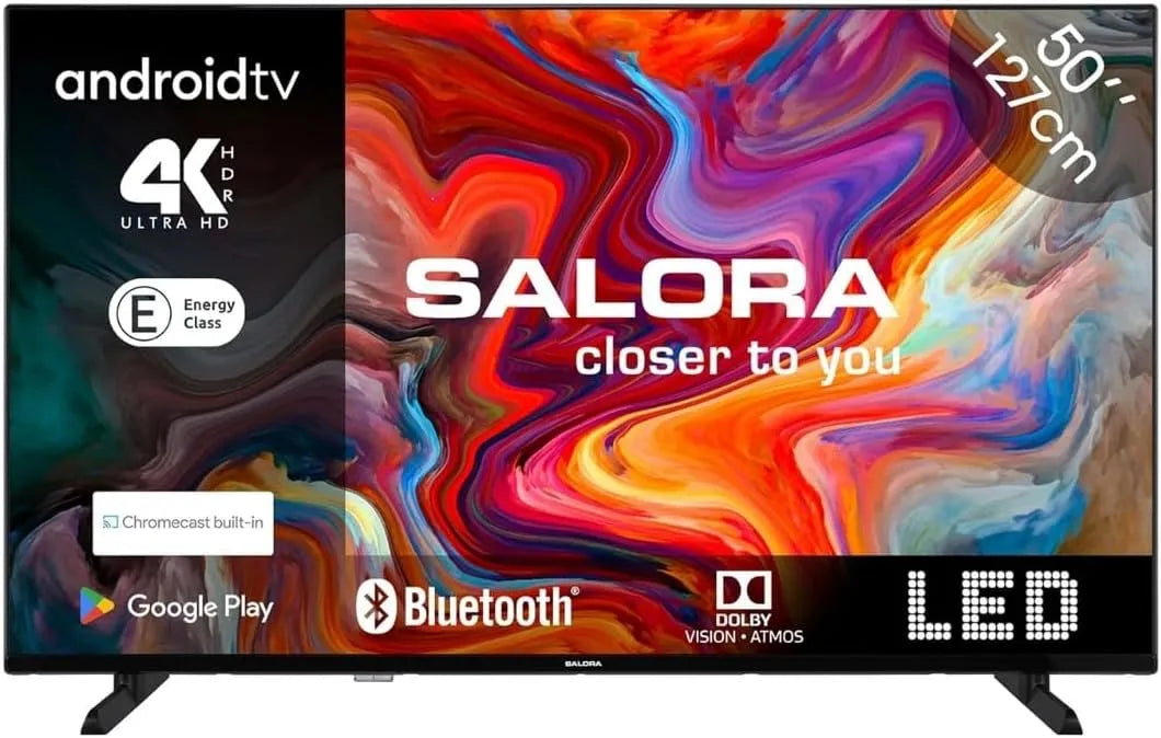 Smart TV, 50 pollici, televisore, Android OS, DVB-T2, Televisore con 50 Pollici Display HD Smart TV Android