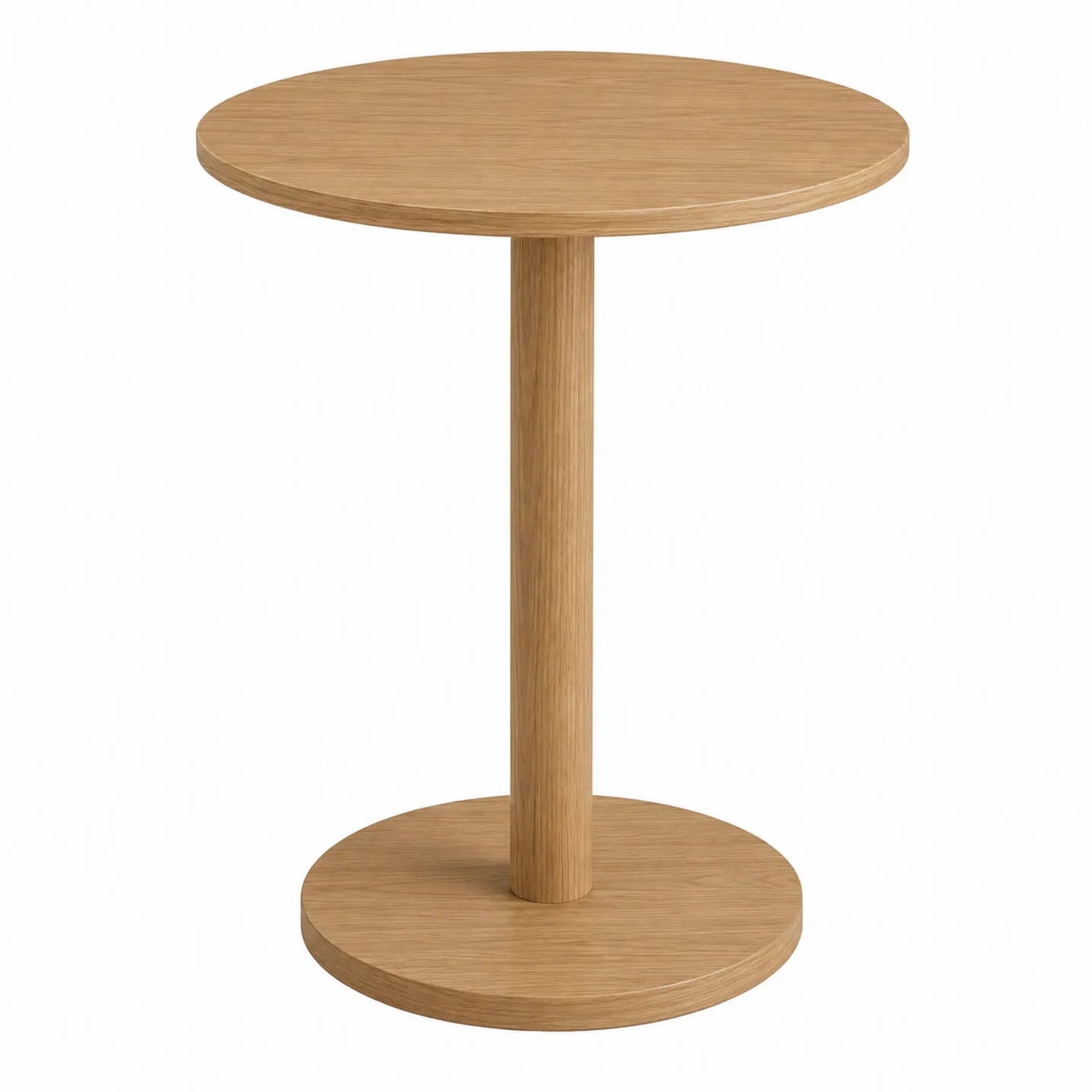 Tavolo rotondo in legno di quercia, diametro 60 cm, altezza 75 cm