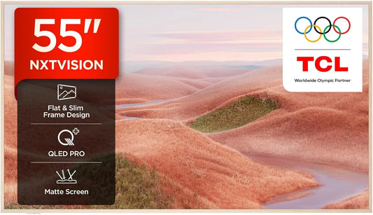 TCL A300W Smart TV, 55 pollici, televisore, 4K UHD, QLED, HDR, NXTVISION, Schermo opaco