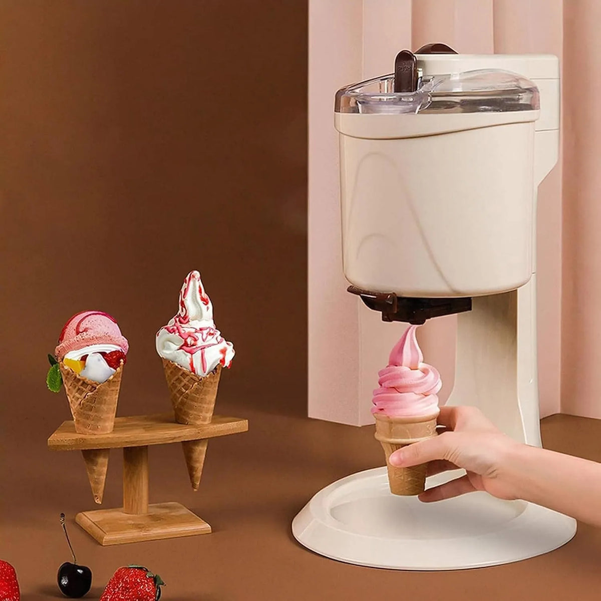 Congelatore, freezer verticale, Macchina per Gelato Soft, Macchina per Gelato Fai da Te per la casa, Macchina per Gelato allo Yogurt Mr Whippy per la