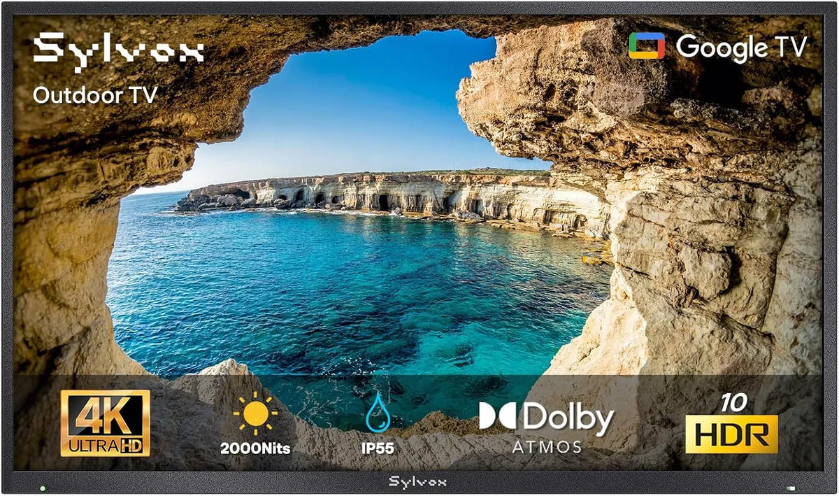 Google 2000Nits Smart TV, 43 pollici, televisore, 4K UHD, esterno, IP65, IP55 Impermeabile