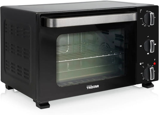 Forno elettrico OV-3650, 20 L, 1300 W, timer, Calore Superiore e Inferiore, Termostato Regolabile, Porta Doppio Vetro, Teglia e Griglia