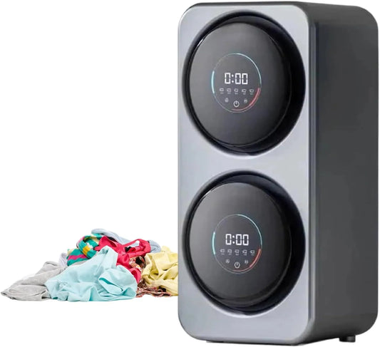 Lavatrice S4Desktopmodel-Gray, 3.5 L, display LCD, acciaio inox, grigio, Cestello Interno in Acciaio Inossidabile, per Appartamenti, 7 modalità