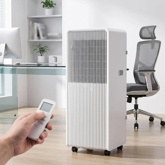 Condizionatore 24H, portatile, timer, Smart AC con Deumidificatore, 11000 Btu, Spina UK, Telecomando