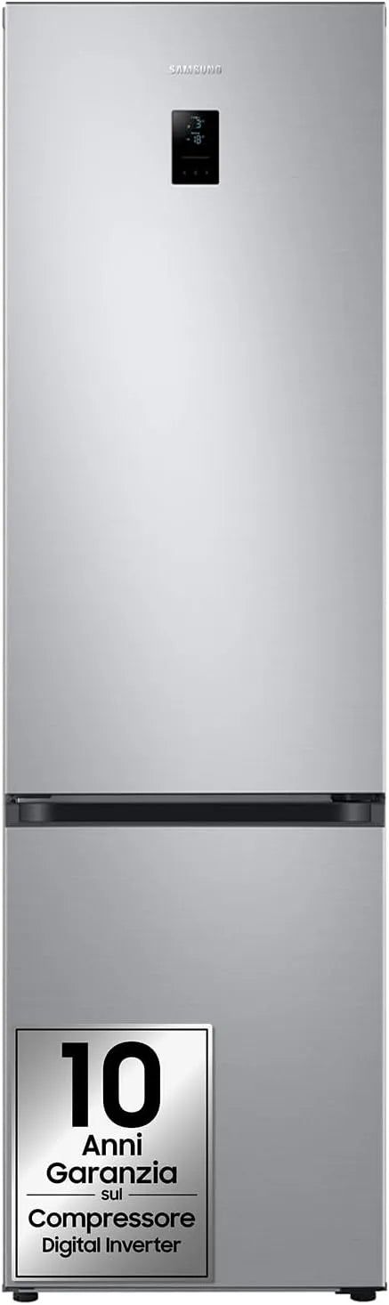 Samsung RB38C672CSA/EF Frigorifero combinato, 390 L, 59, 5 x 203 x 65, 8 cm, No Frost, Inverter, Wi-Fi, acciaio inox, frigo con congelatore, argento