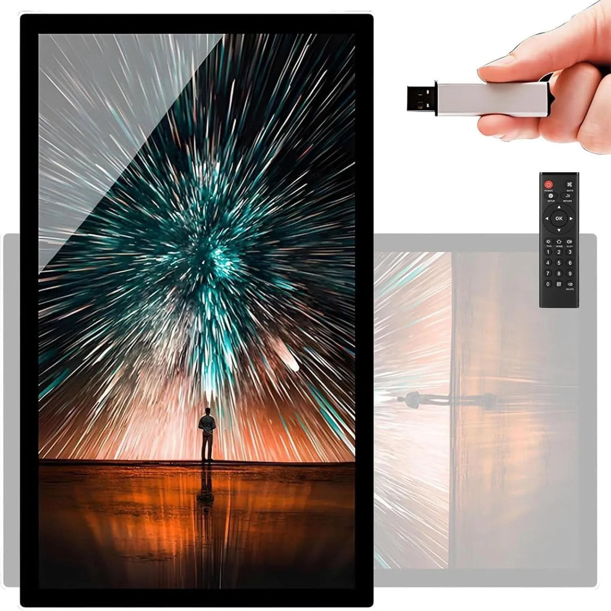 Prodotto Cornice Digitale, Macchina Pubblicitaria Ad Alta Definizione, Display Intelligente a Grande Schermo Da Parete, Lettore Video, 43', Immagini