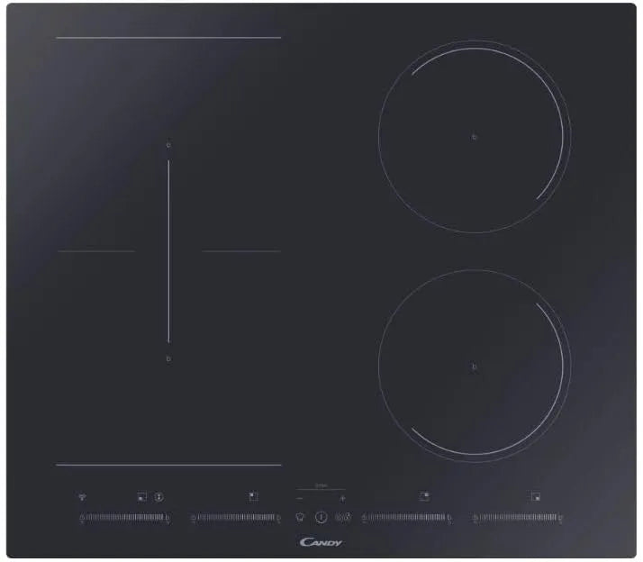Piano cottura a induzione CTPS64MCTTWIFI, 4 fuochi, piastra a induzione, Wi-Fi, nero, Vetroceramica