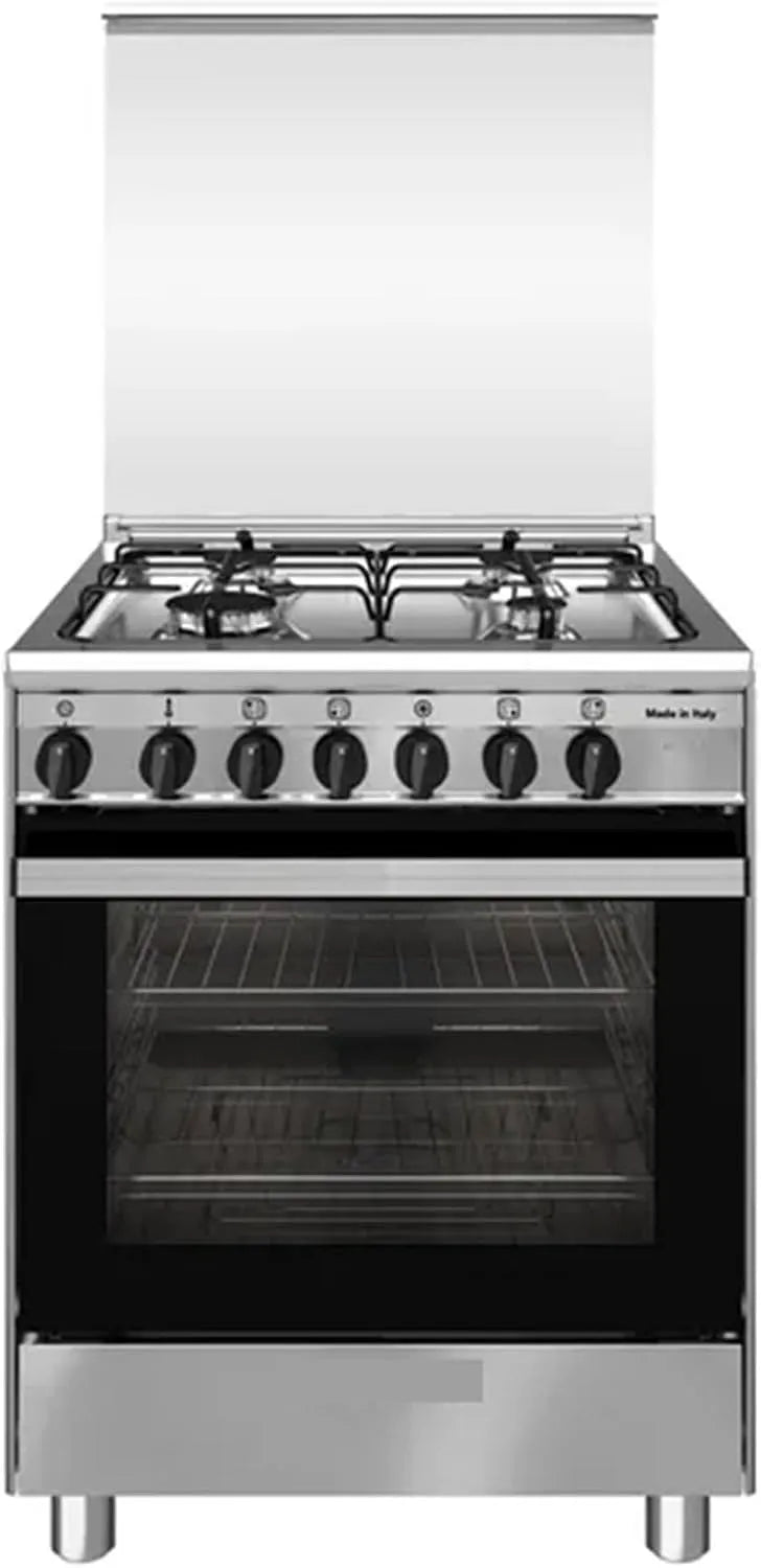 Cucina a gas con forno elettrico SA664MI6, 60x60 cm, 4 fuochi