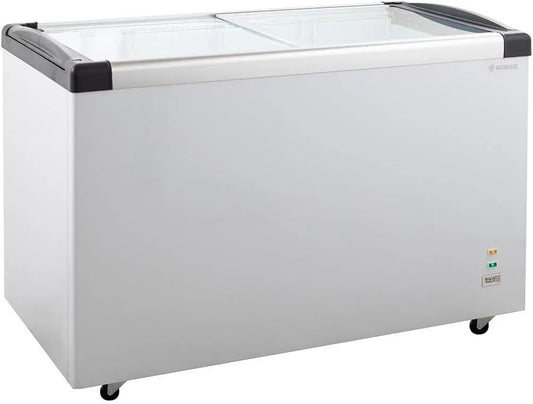 Congelatore, 355 L, freezer verticale, GastroHero Congelatore ECO 450 I congelatore grande 355L I congelatore con coperchio scorrevole in vetro