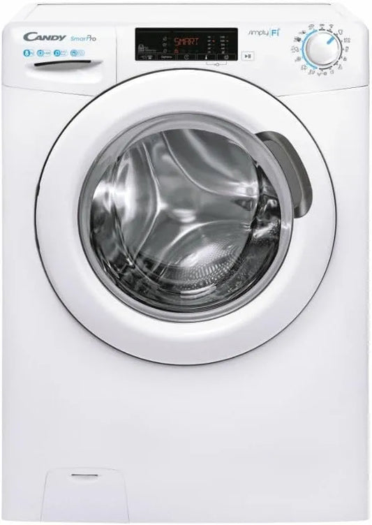 Candy 1485TW4/1-S Lavatrice, 8 kg, classe energetica E, vapore, 1400 giri, Candy Smart Pro CSO 1485TW4/1-S Lavatrice da 8 kg