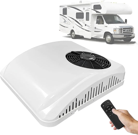 Condizionatore BTU/3412, 45 dB, 8000 BTU non canalizzato, Condizionatore d'aria 2 in 1 per camper, facile installazione per camper, camion e rimorchi