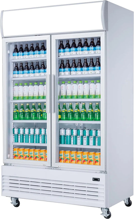 Frigorifero GSC2100 kWh, 24, 930 L, 240 V, illuminazione LED, bianco, ideale per attività gastronomiche, METRO Professional Frigorifero con 2 porte in