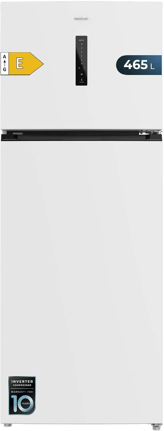 Cecotec Bolero CoolMarket 2D Frigorifero combinato, 465 L, classe energetica E, No Frost, Inverter, frigo con congelatore, bianco, LED Interno