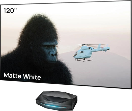 Prodotto 4K UHD HDR10+, AWOL VISION Aetherion Pro + Set de pantalla de proyección fija de 120', Dolby Vision y Atmos, proyector de ultra corta