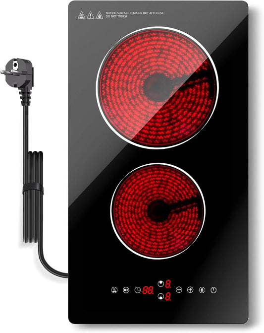 Piano cottura elettrico, touch, piastra elettrica, Fornello Elettrico Tasti Touch