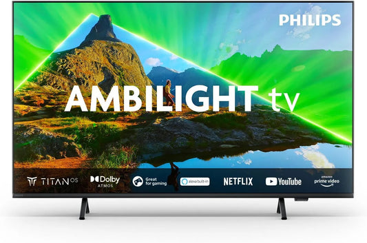 Philips 65PUS8319 Smart TV, televisore, 4K UHD, audio Dolby, pannello IPS, Google Assistant, Alexa e Siri, Philips Ambilight 65PUS8319 4K LED Smart TV