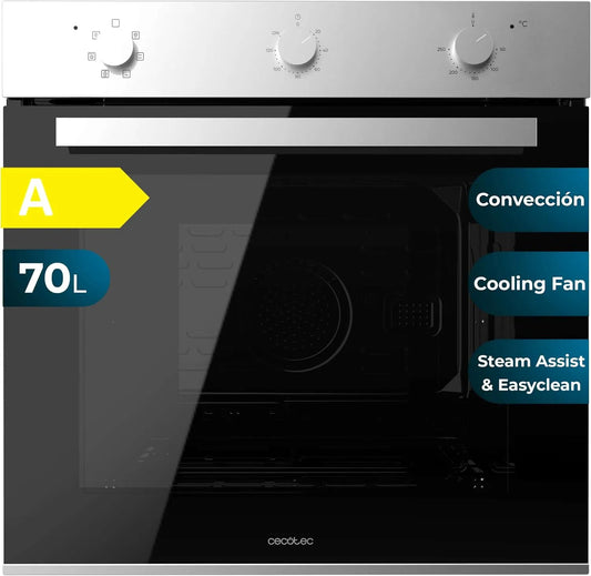Cecotec Bolero Hexa M236000 Forno elettrico, 70 L, 2800 W, 6 programmi, classe energetica A, da incasso, timer, scongelamento, Cooling Fan, Base XXL