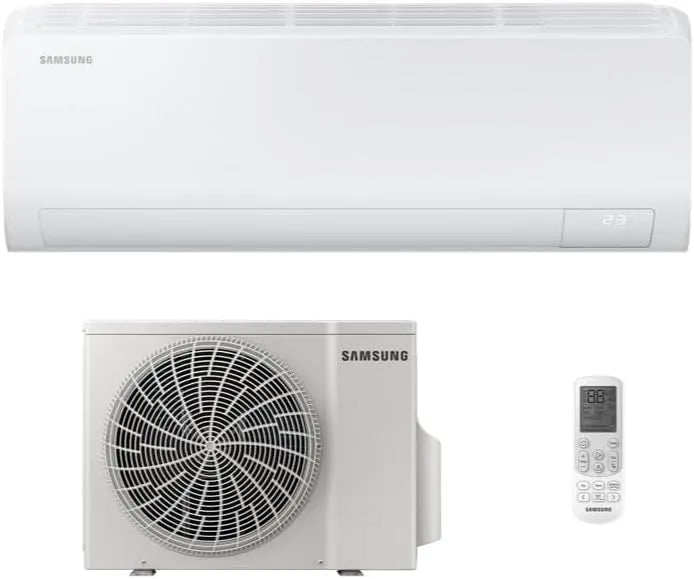Samsung R32 AR50F09C1BHNEU+AR50F09C1BHXEU Condizionatore, Wi-Fi, SmartThings, 9000 BTU, Luzon S2, GAS, WiFi, Climatizzatore Monosplit in Pompa di