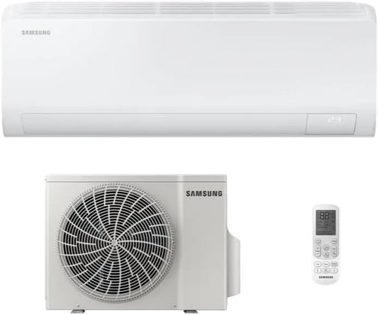 Samsung R32 AR50F09C1BHNEU+AR50F09C1BHXEU Condizionatore, Wi-Fi, SmartThings, 9000 BTU, Luzon S2, GAS, WiFi, Climatizzatore Monosplit in Pompa di