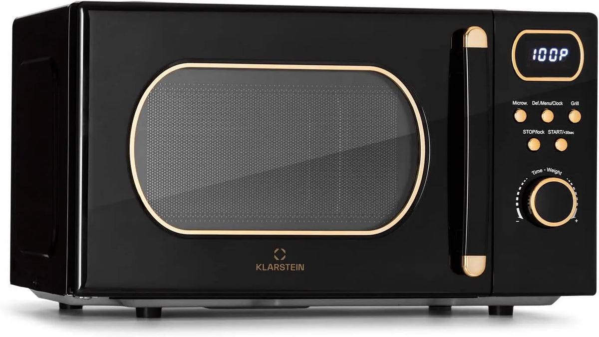 Klarstein Forno a microonde, 20 L, 800 W, grill, compatto, Fornetto Smart LED, 5 Livelli di Potenza, Programmi Automatici