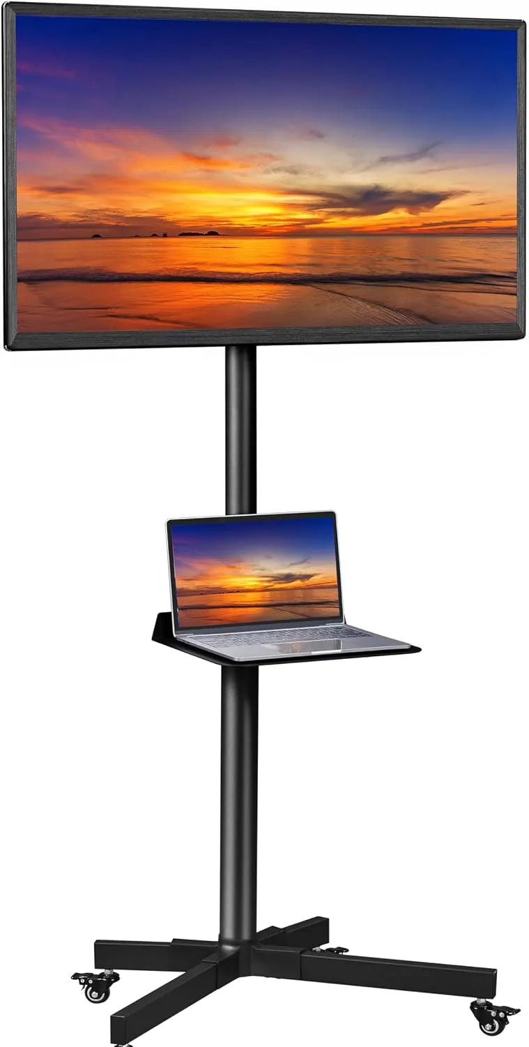 Smart TV, 60 pollici, televisore, Yaheetech Supporto TV da Pavimento Regolabili 23-60 Pollici