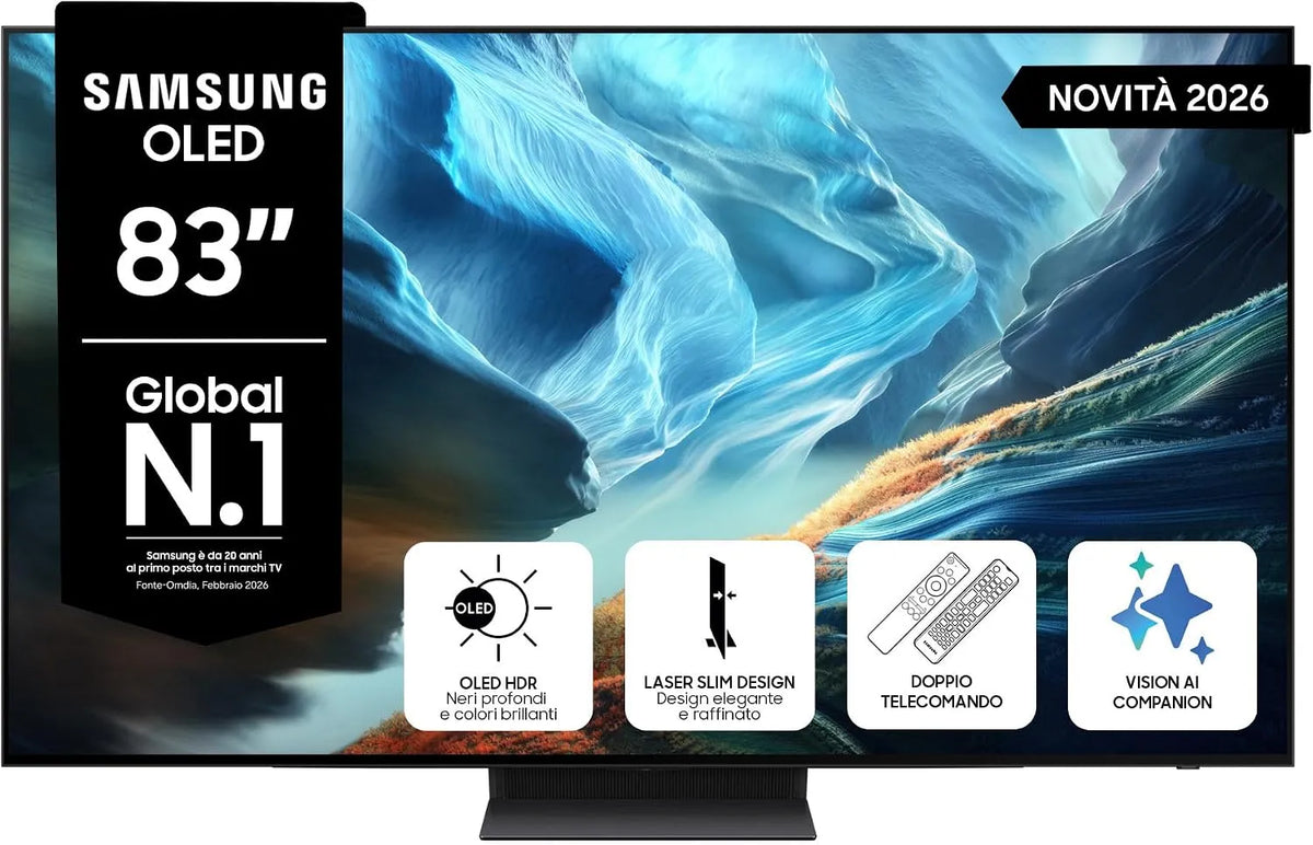 Samsung QE83S92HAEXZT NQ4 Smart TV, 83 pollici, 165 Hz, televisore, 4K UHD, OLED, HDR, audio Dolby, AI Gen 3 Processor, HDR 10+, Dolby Atmos, 2026