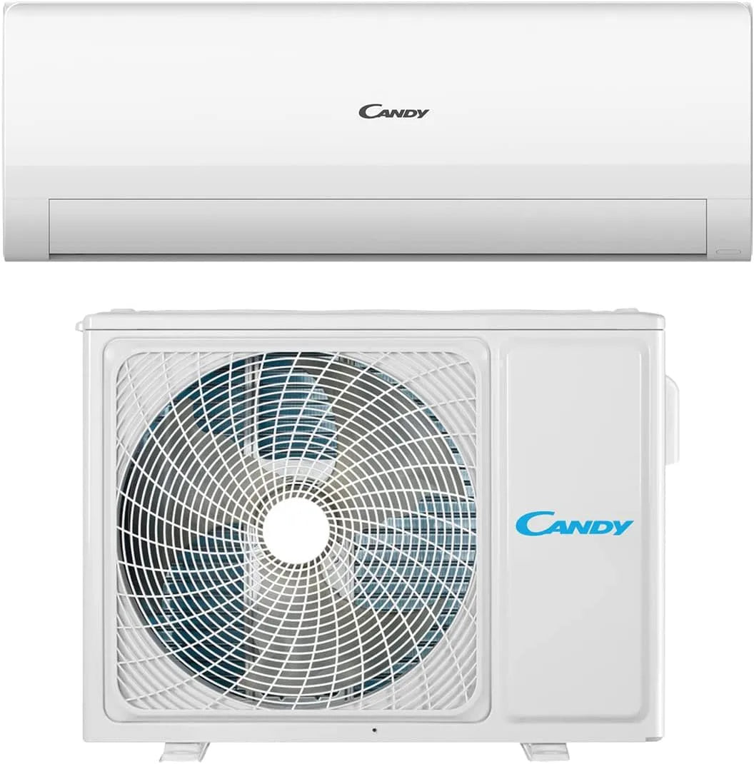 Candy Condizionatore, Steri-Clean 56° e Self-Clean, 19 dBA, Climatizzatore Monosplit con Unità Esterna e Interna 9000 Btu, Condizionatore Smart Linea