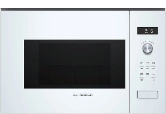 Bosch Serie 6 BFL524MW0 Forno a microonde, 20 L, 800 W, grill, da incasso, bianco