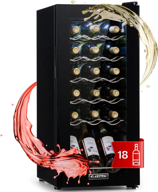 Klarstein Cantinetta vino, 50 L, 18 bottiglie, nero, 1 Zona