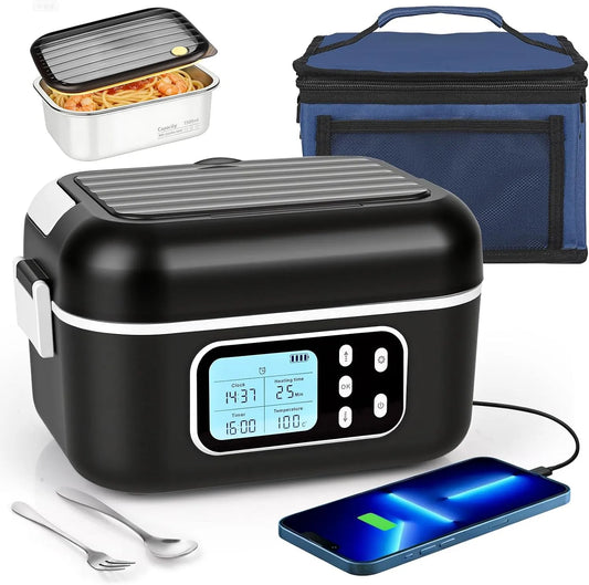 Scaldavivande Portatile Con Batteria Ricaricabile 24000 mAh, 1.5L Scaldavivande Elettrico Portatile, Riscaldamento Temporizzato e Design Antiperdita