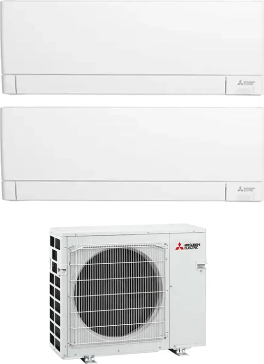 Mitsubishi Climatizzatore 9000 + 12000 btu, MSZ-AY25VGK + MSZ-AY35VGK + MXZ-2F42VF, dual split, pompa di calore MSZ-AY25VGK MSZ-AY35VGK