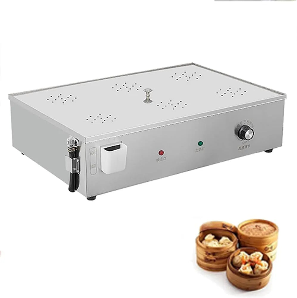 Prodotto Vaporiera in Acciaio Inossidabile da 4000 W con Porta di Riempimento Acqua, Macchina per Panini a Vapore Elettrica, Temperatura Regolabile