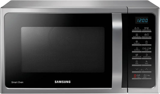 Samsung MC28H5015CS/ET 47h Forno a microonde, 28 L, 900/1500 W, grill, libera installazione, argento, 52l x x 31p cm, Cottura Ventilata