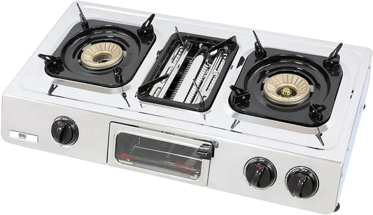 Forno elettrico G-87, 3 fuochi, portatile, grill, NJ Fornello a Gas da Campeggio