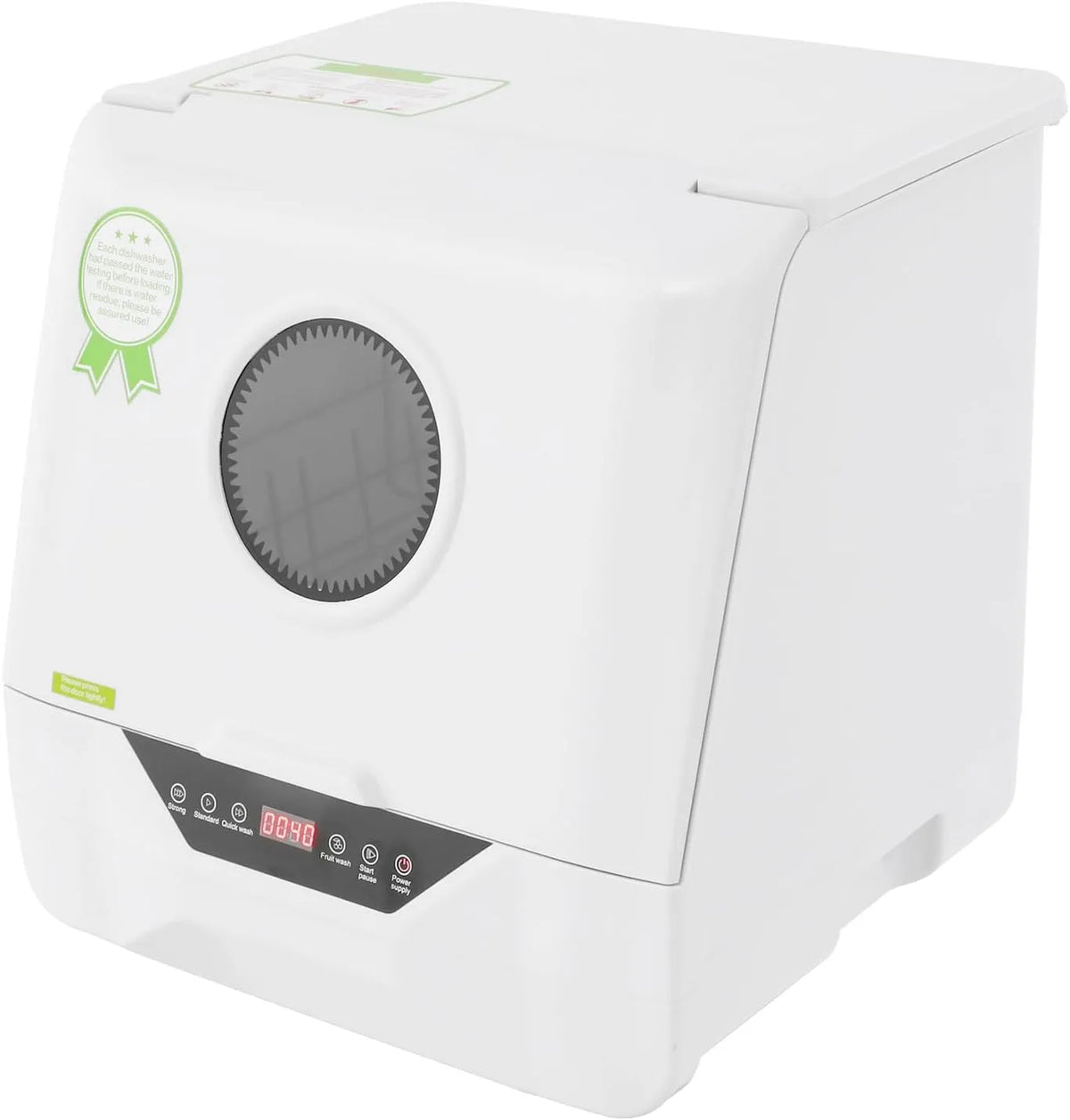 Lavastoviglie, 800 W, libera installazione, portatile, touch, bianco, 800 W Mini lavastoviglie con 4 modalità di lavaggio Lavastoviglie da tavolo
