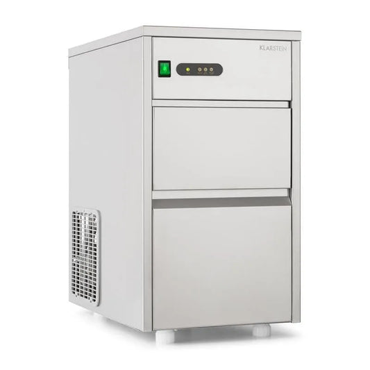 Klarstein Macchina per Cubetti di Ghiaccio Trasparenti, Macchina per il Ghiaccio, Uso Domestico e Professionale, Silenziosa con Contenitore, 145 W
