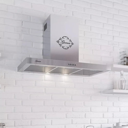 Cappa aspirante, 70 cm, 1000 m3/h, cappa da cucina, montaggio a parete, acciaio inox, GURARI Cappa da parete GCH F 461 IS 7 N